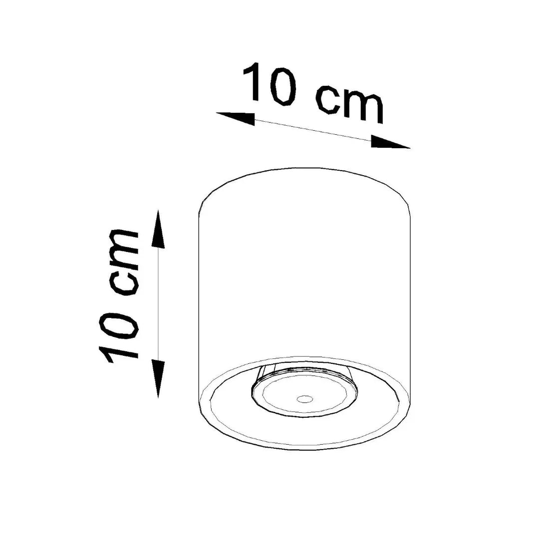 Witte Plafondlamp ORBIS 1 – Moderne Enkellamps Armatuur voor Woonkamer, Keuken of Hal
