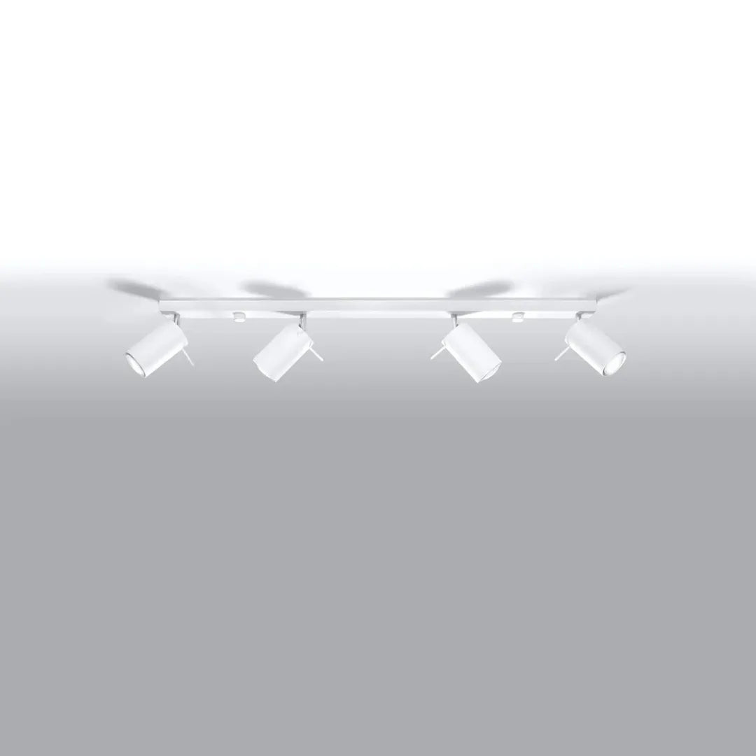 Witte Plafondlamp RING met 4 Lichtpunten – Moderne Designlamp voor Woonkamer, Keuken of Hal