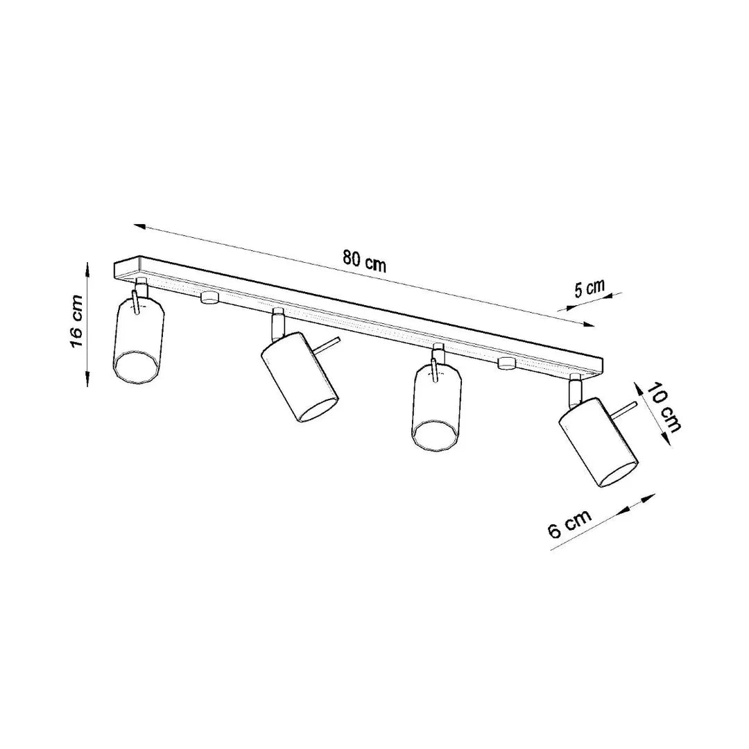 Witte Plafondlamp RING met 4 Lichtpunten – Moderne Designlamp voor Woonkamer, Keuken of Hal