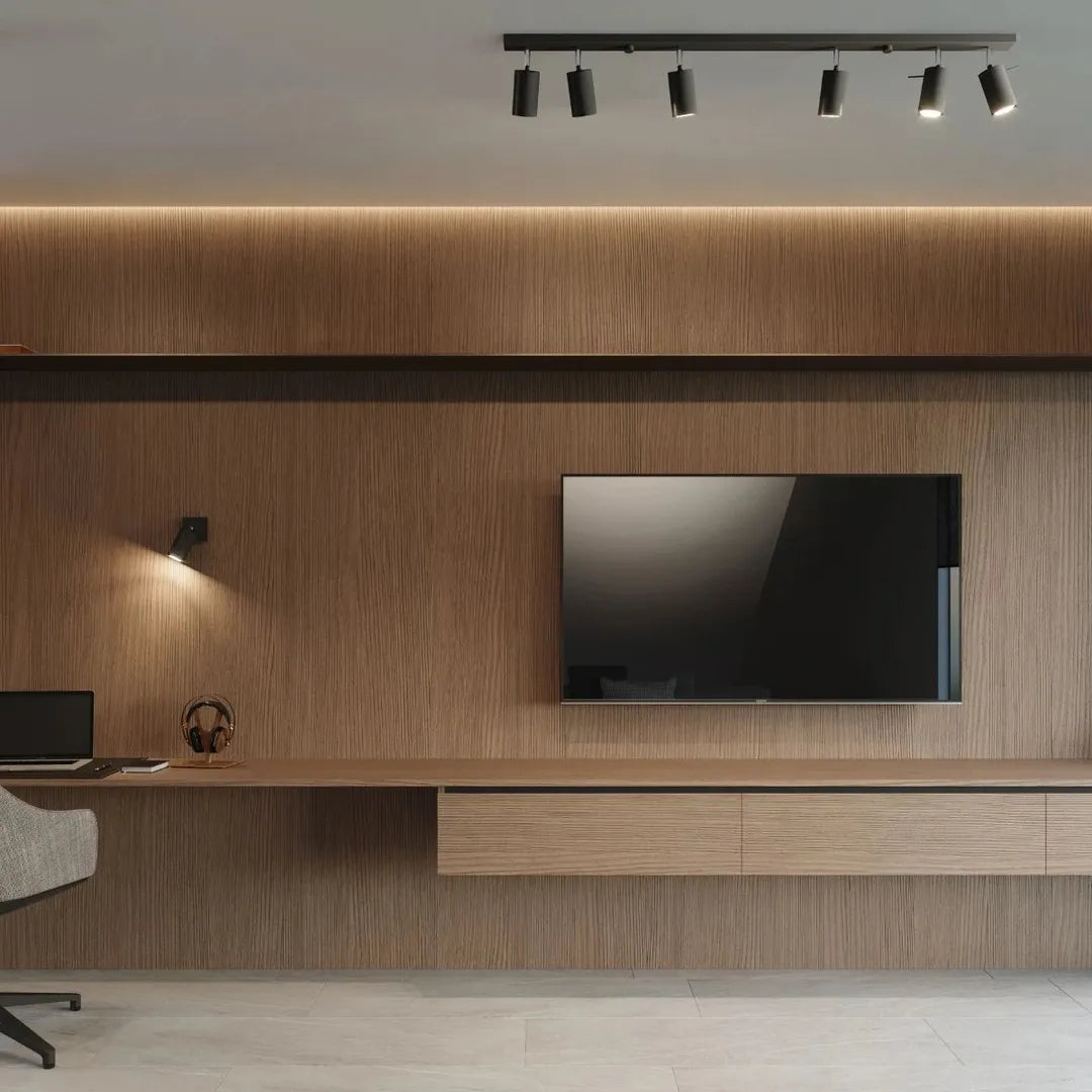 Zwarte Plafondlamp RING met 6 Lichtpunten – Moderne Designlamp voor Woonkamer, Eetkamer of Hal