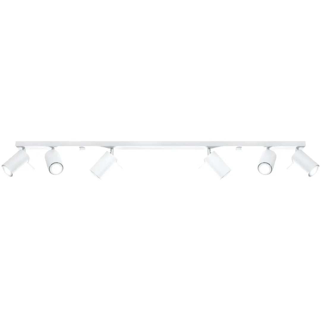 Witte Plafondlamp RING met 6 Lichtpunten – Moderne Designlamp voor Woonkamer, Eetkamer of Hal