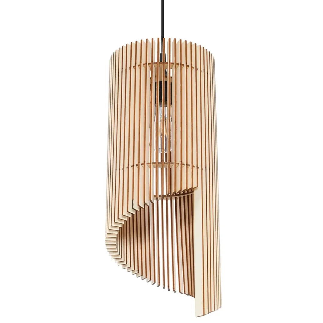Houten Hanglamp ALEXIA – Sfeervolle Plafondverlichting voor Woonkamer, Eetkamer of Slaapkamer