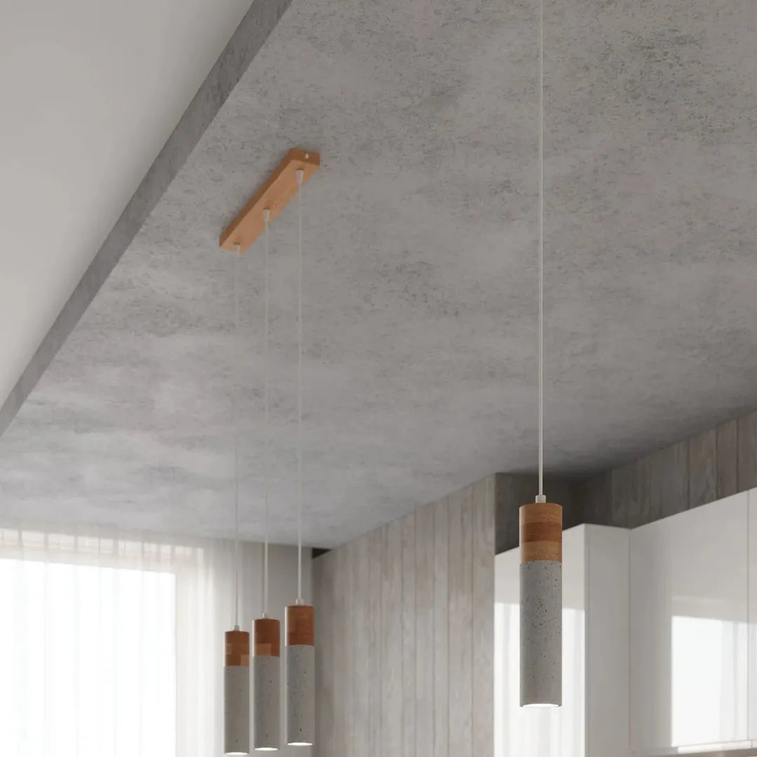 Grijze Hanglamp ZANE met 3 Lichtpunten – Moderne Plafondlamp voor Eetkamer, Keuken of Woonkamer
