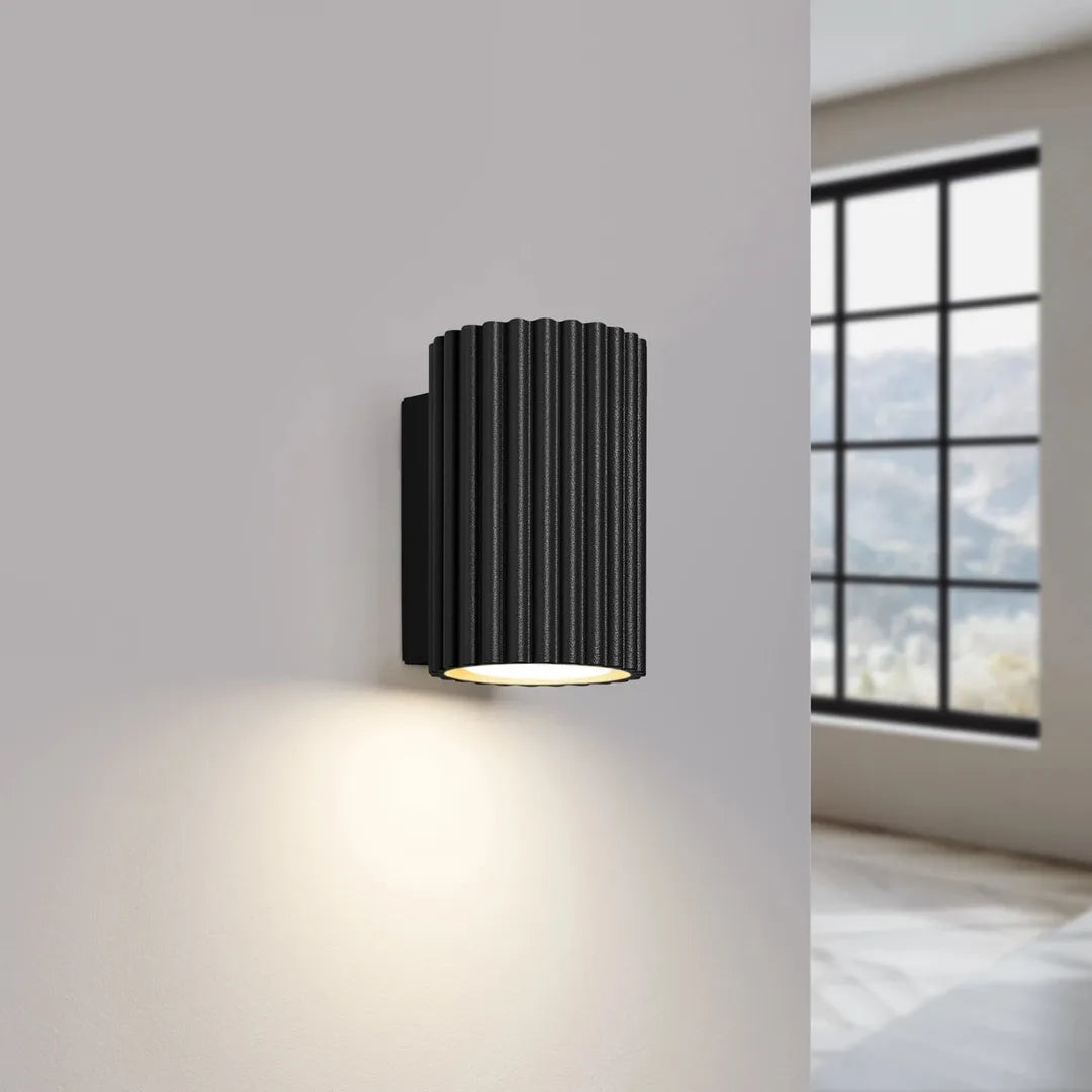 Zwarte Wandlamp KARBON 10 – Moderne Muurlamp voor Woonkamer, Slaapkamer of Hal