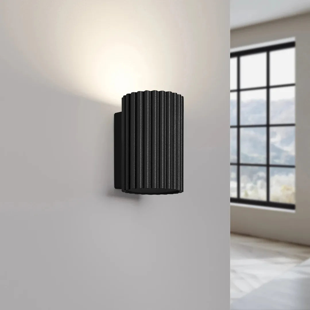 Zwarte Wandlamp KARBON 10 – Moderne Muurlamp voor Woonkamer, Slaapkamer of Hal