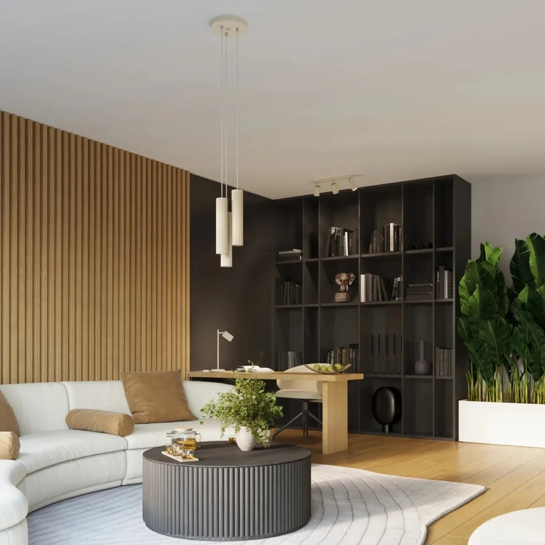 Beige Wandlamp KARBON 20 – Moderne Muurlamp voor Woonkamer, Slaapkamer of Hal