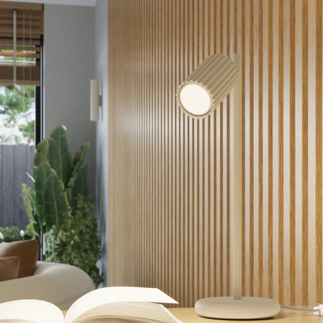 Beige Wandlamp KARBON 20 – Moderne Muurlamp voor Woonkamer, Slaapkamer of Hal