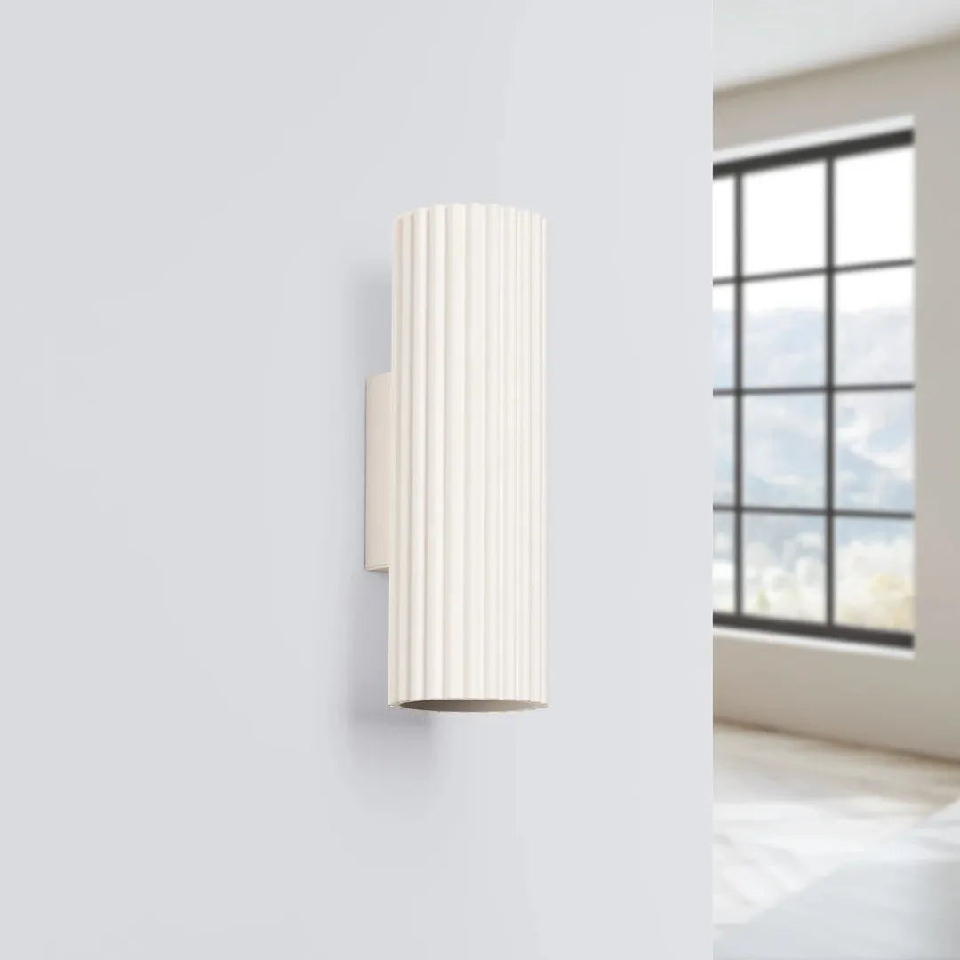 Beige Wandlamp KARBON 20 – Moderne Muurlamp voor Woonkamer, Slaapkamer of Hal