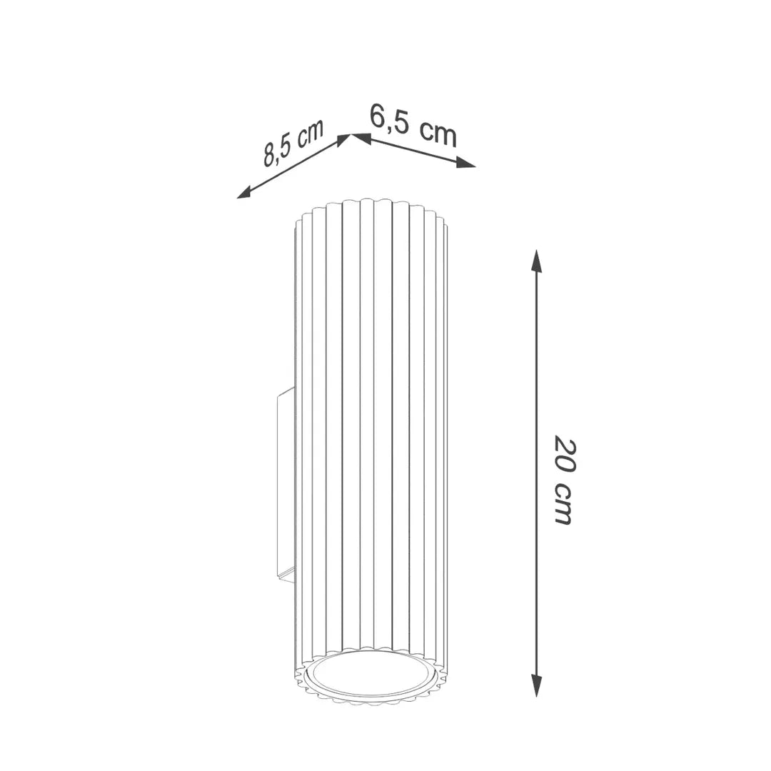 Witte Wandlamp KARBON 20 – Moderne Muurlamp voor Woonkamer, Slaapkamer of Hal