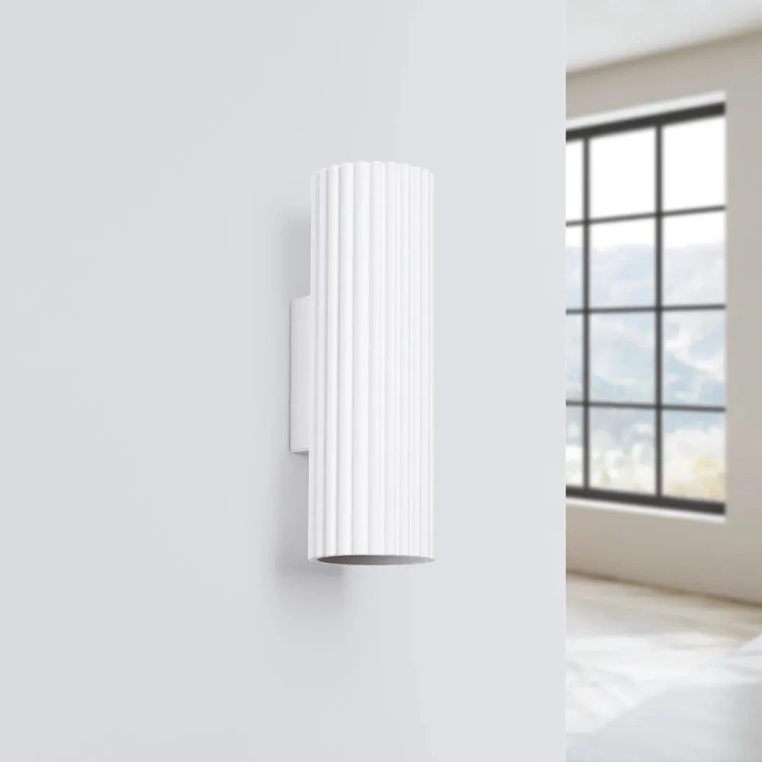 Witte Wandlamp KARBON 20 – Moderne Muurlamp voor Woonkamer, Slaapkamer of Hal