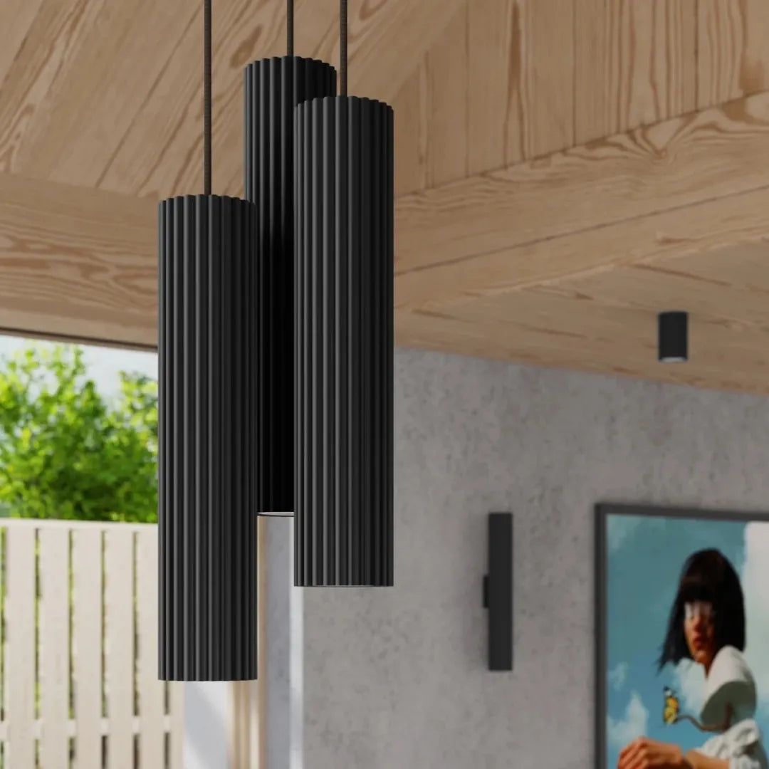 Zwarte Wandlamp KARBON 30 – Moderne Muurlamp voor Woonkamer, Slaapkamer of Hal