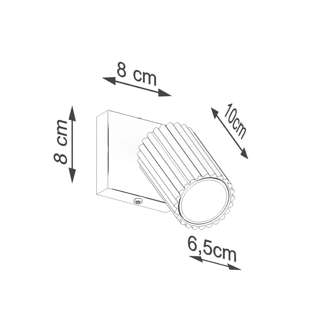 Witte Wandlamp KARBON – Moderne Muurlamp voor Woonkamer, Slaapkamer of Hal