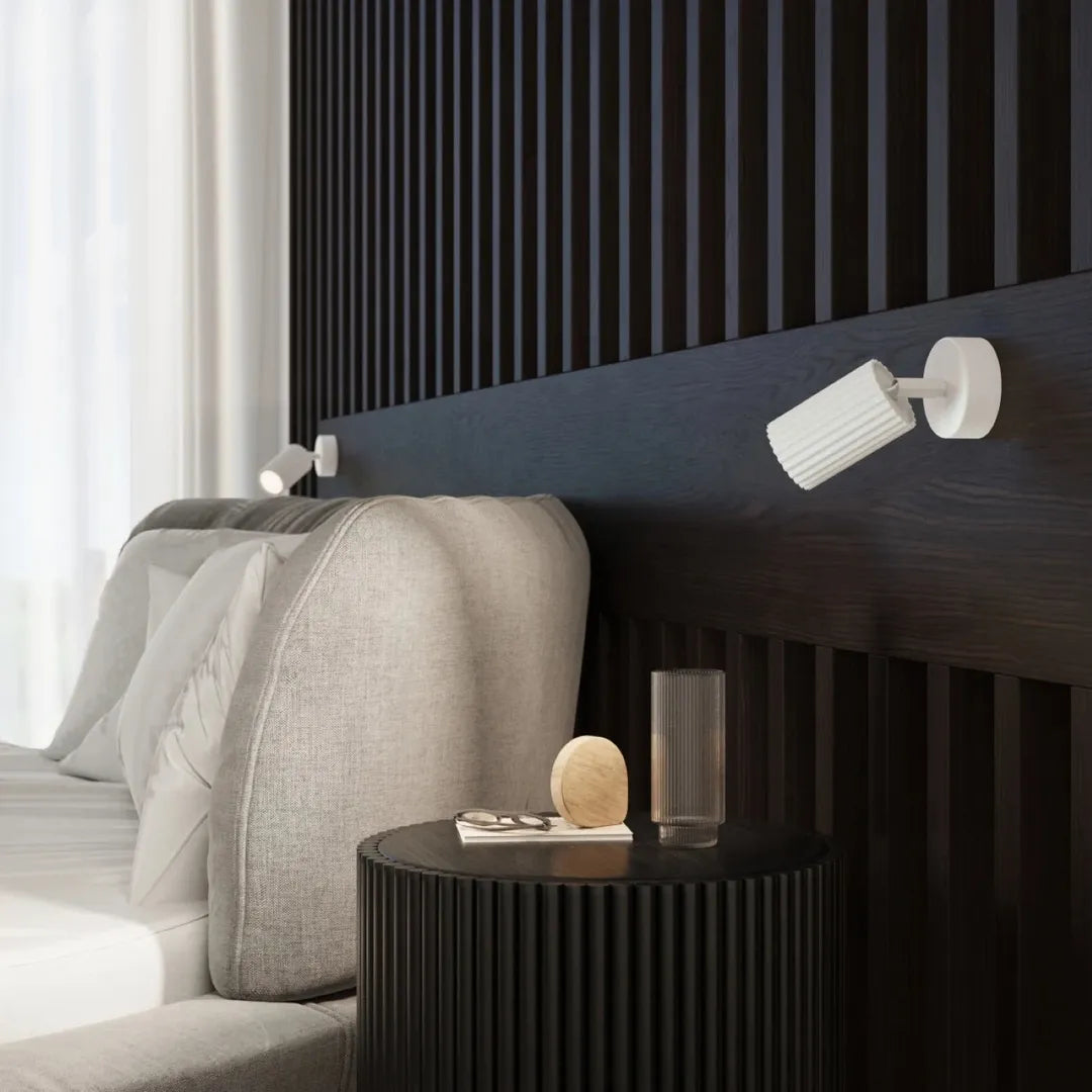 Witte Wandlamp KARBON – Moderne Muurlamp voor Woonkamer, Slaapkamer of Hal