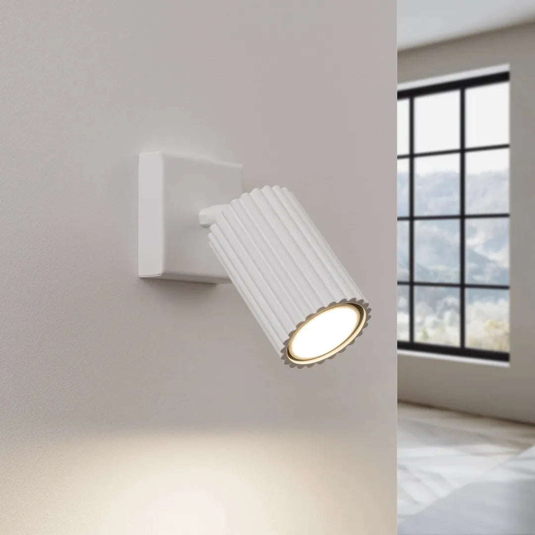 Witte Wandlamp KARBON – Moderne Muurlamp voor Woonkamer, Slaapkamer of Hal