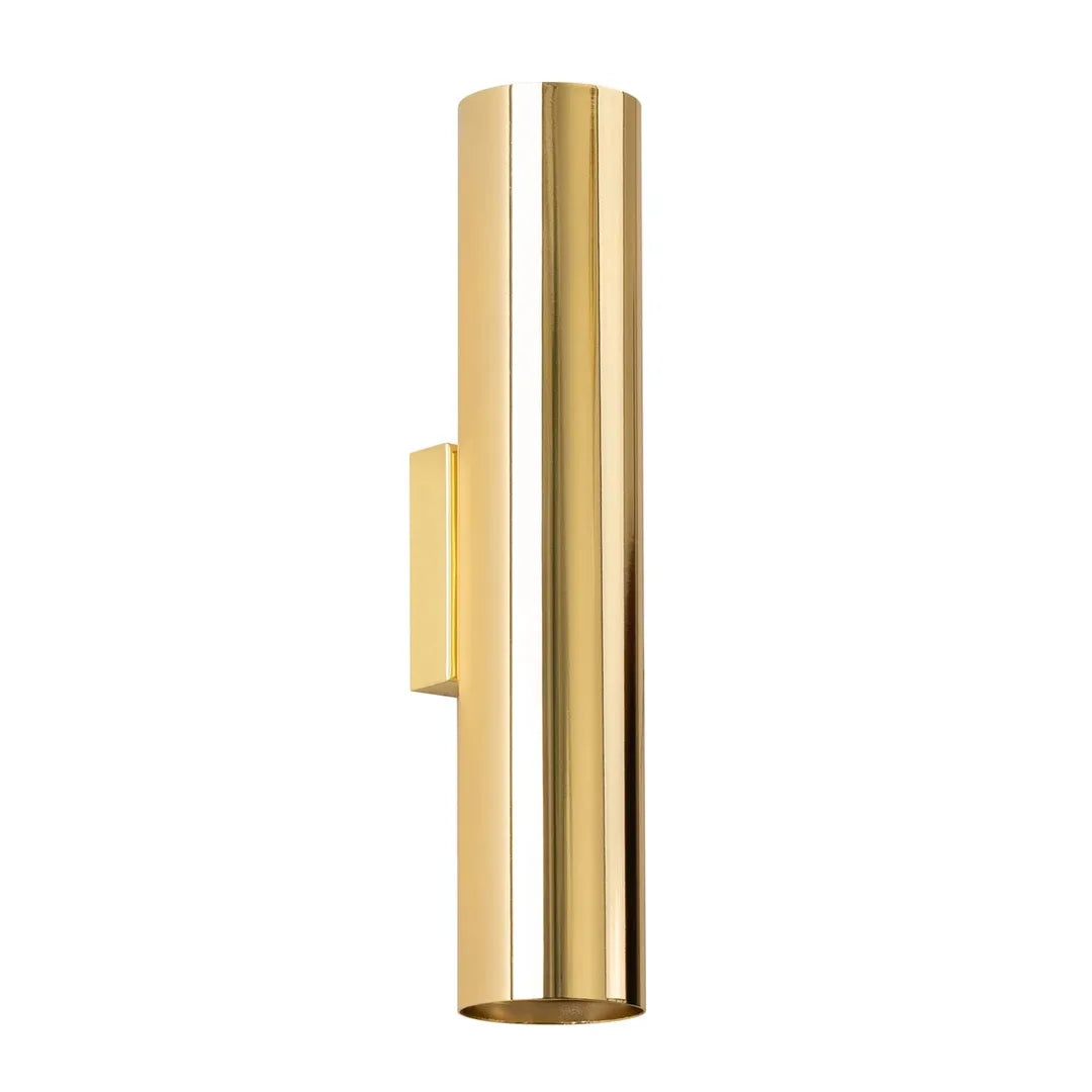 Gepolijste Gouden Wandlamp LAGOS 2 – Moderne Muurlamp met 2 Lichtpunten voor Woonkamer, Hal of Slaapkamer