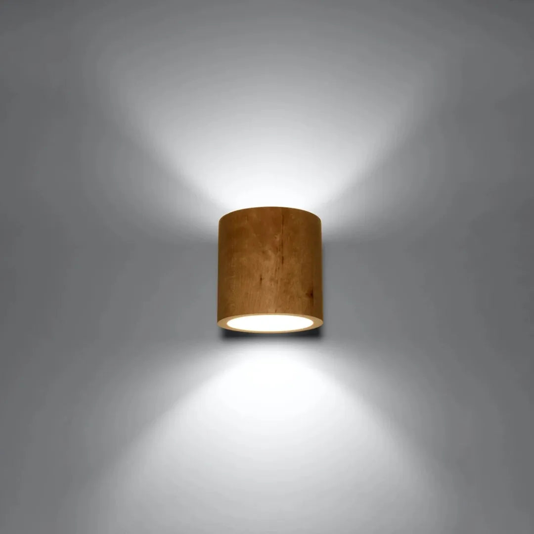 Wandlamp ORBIS van Natuurlijk Hout – Moderne Muurlamp voor Woonkamer, Slaapkamer of Hal