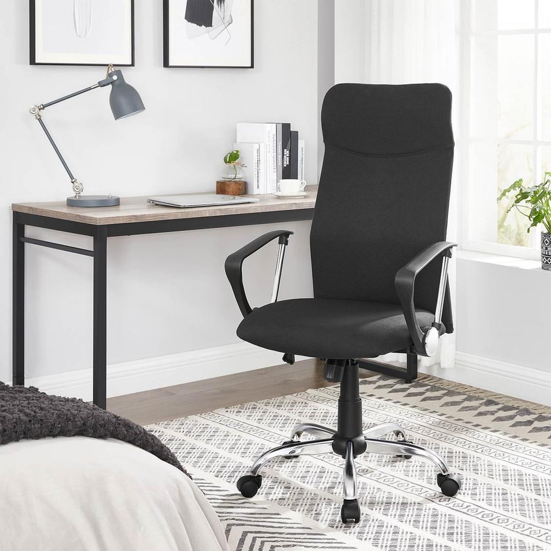 Ergonomische bureaustoel met comfortabele stofbekleding – verstelbare kantoorstoel – steun voor rug en nek