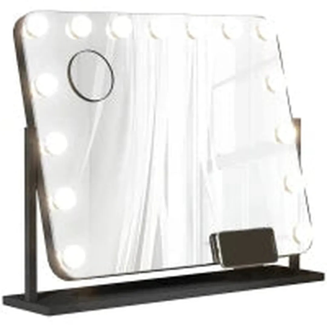 LED make-up spiegel – 3 lichtstanden – dimbaar – touchbediening – USB – 62,5 x 49,5 cm