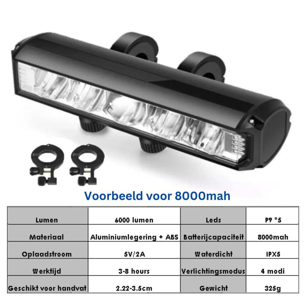 fietslamp – van bovenaf gezien