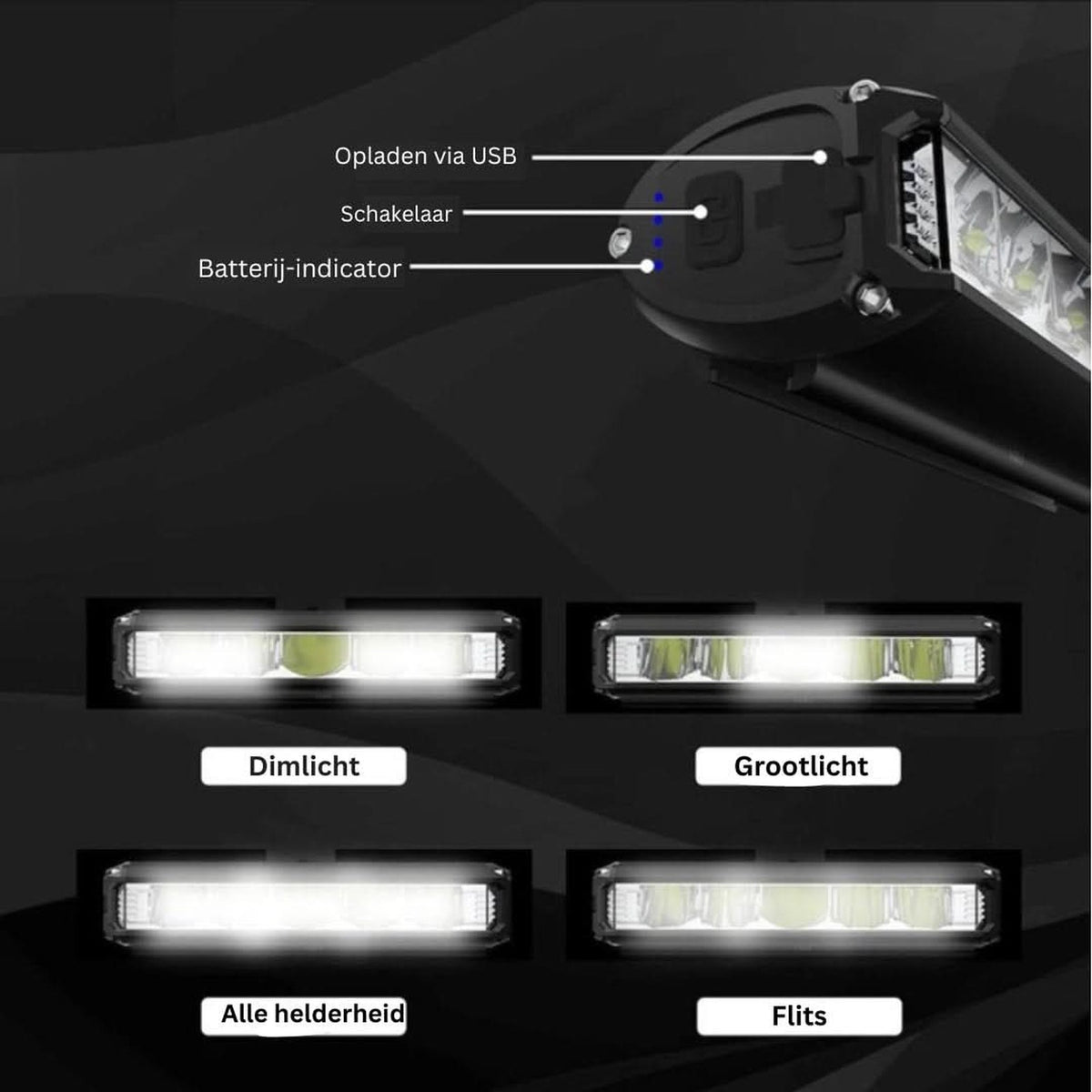 fietslamp – achteraanzicht