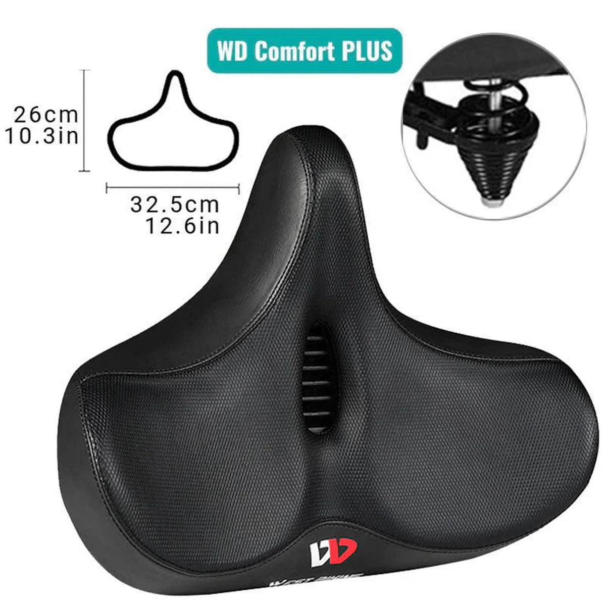 fietszadel – detailfoto van de afwerking