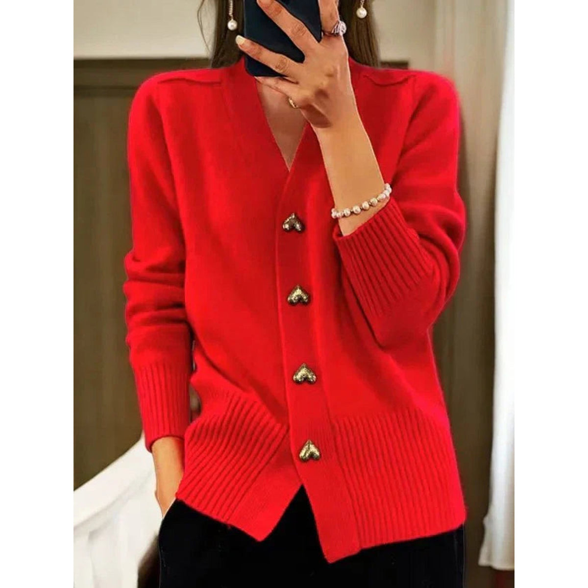 vest in rood – close-up