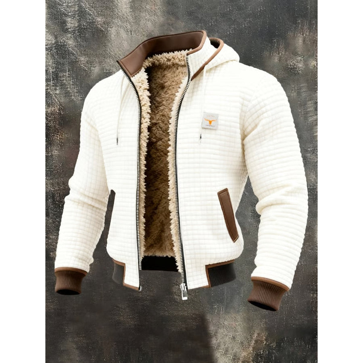 jack in bruin – detailfoto van de afwerking