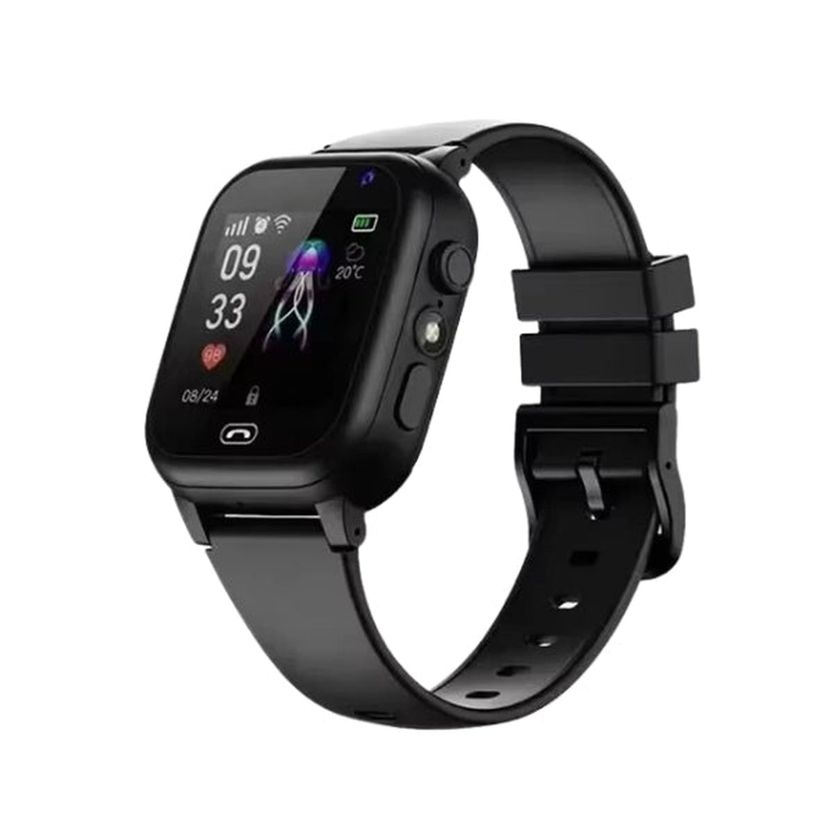 smartwatch in zwart – zijaanzicht