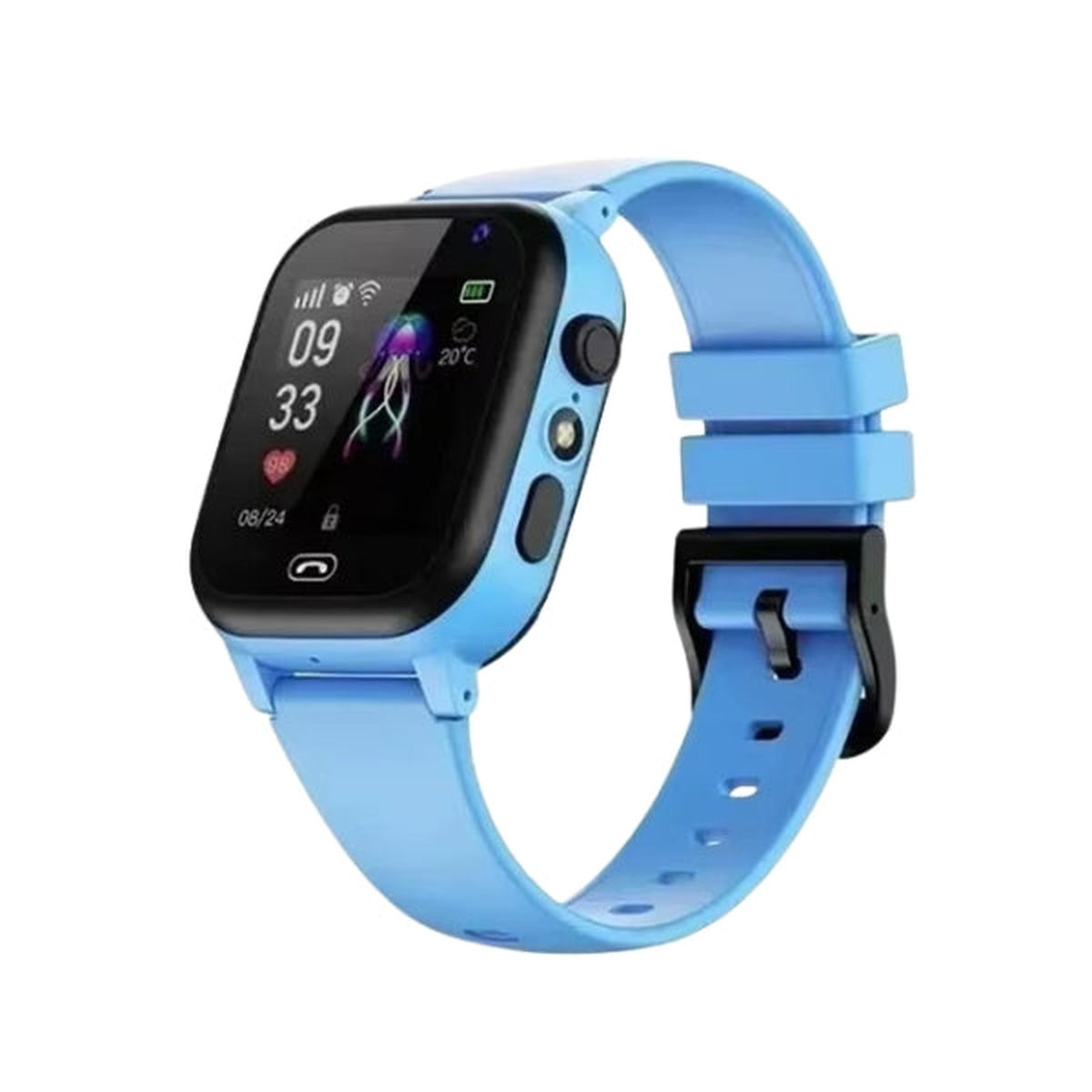smartwatch in roze – detailfoto van de afwerking