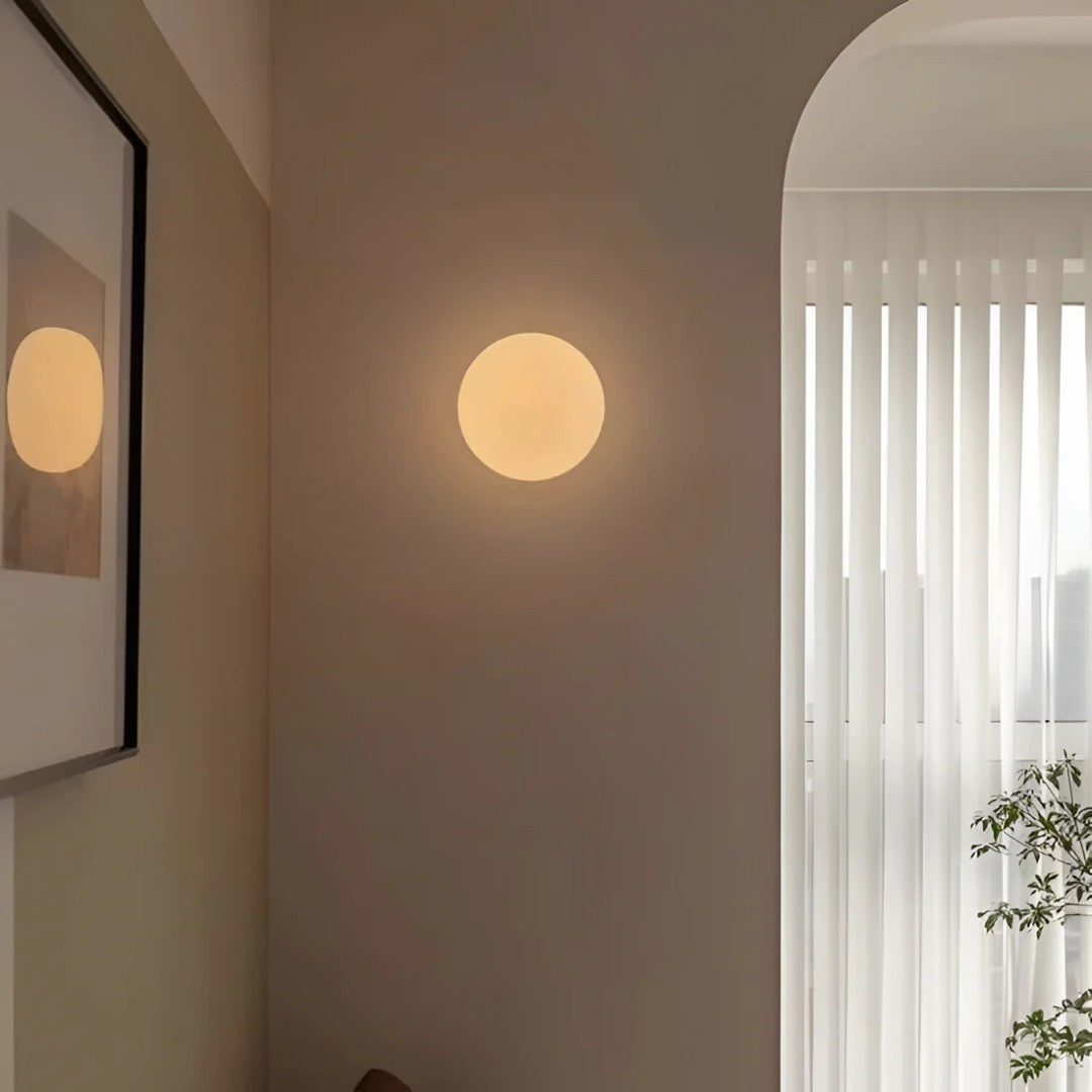 Isvik wandlamp van glas – vooraanzicht