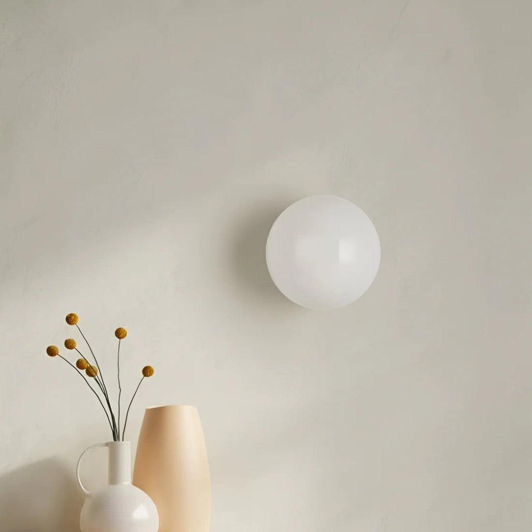 Isvik wandlamp van glas – detailfoto van de afwerking