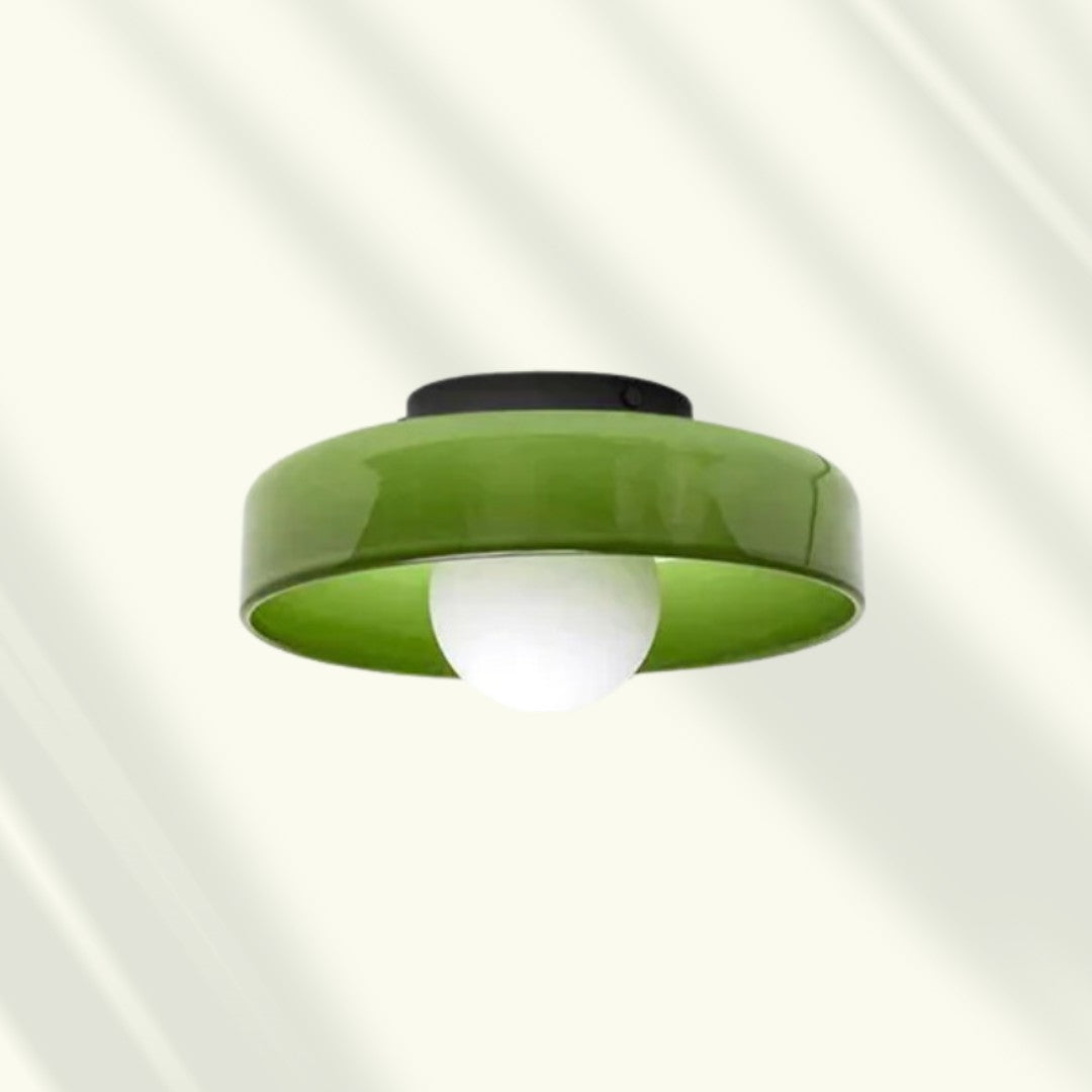 Ivarda plafondlamp van glas – detail van de rand