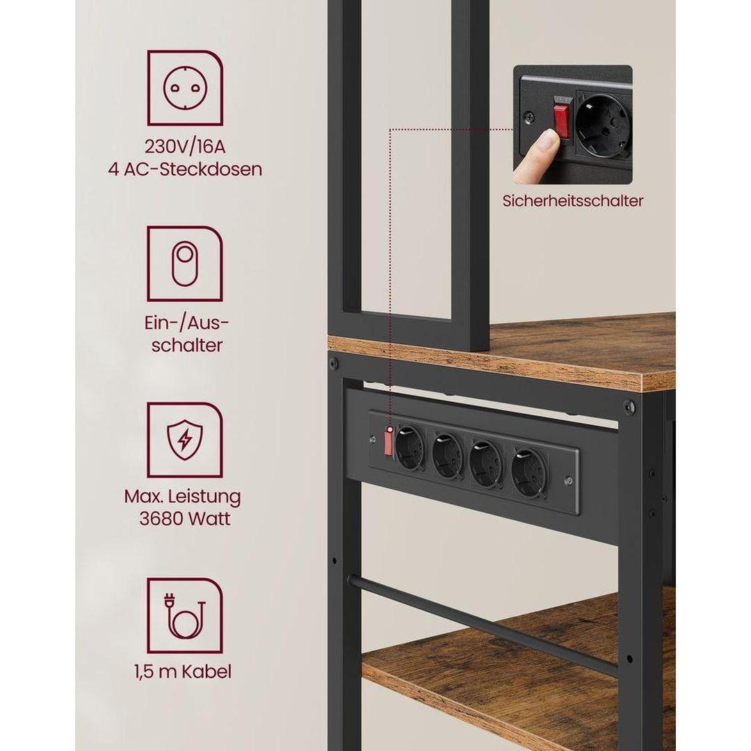 Keukenkast met ingebouwde stopcontacten – opbergruimte en werkblad