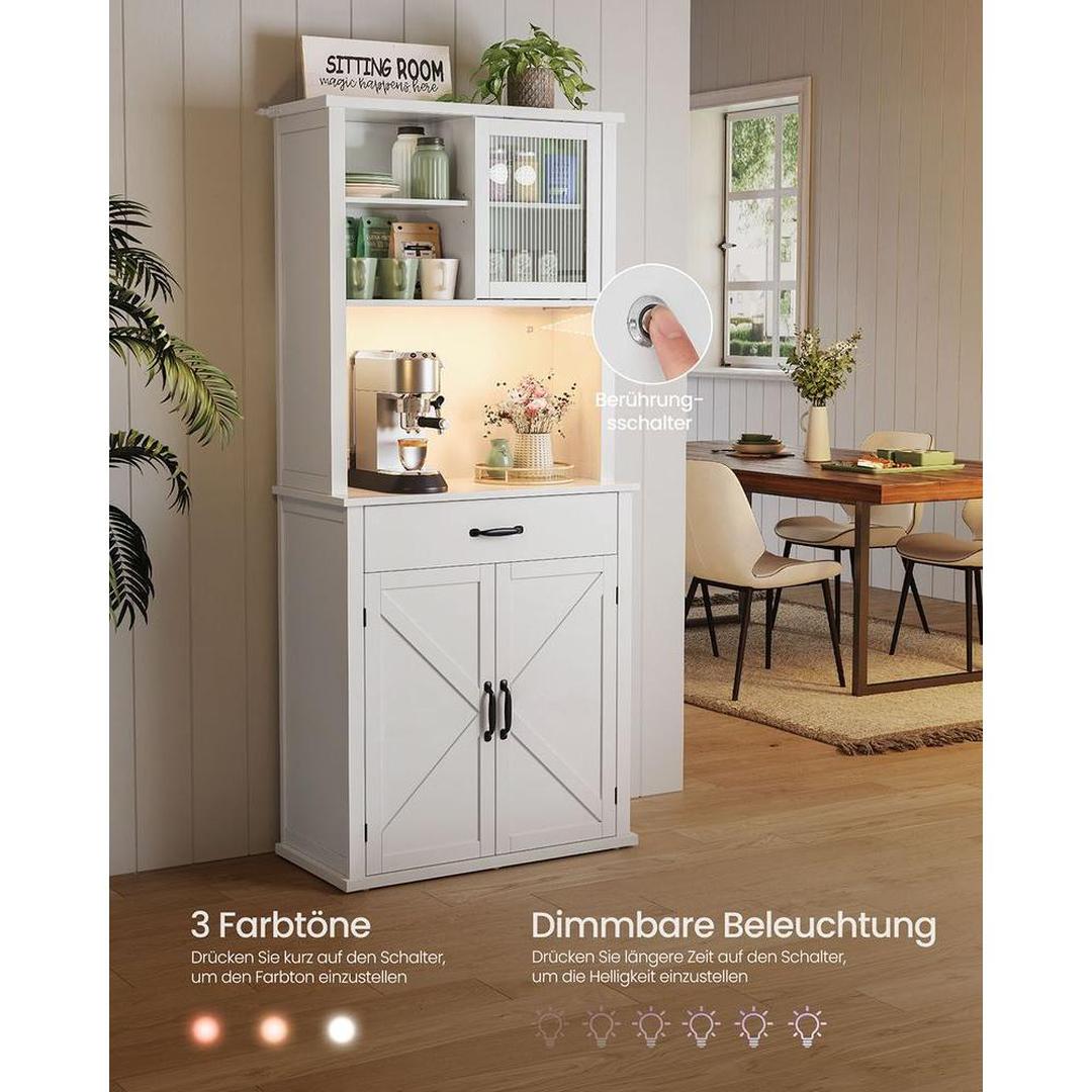 Keukenkast met verlichting en stopcontact – multifunctioneel opbergmeubel – praktisch en stijlvol