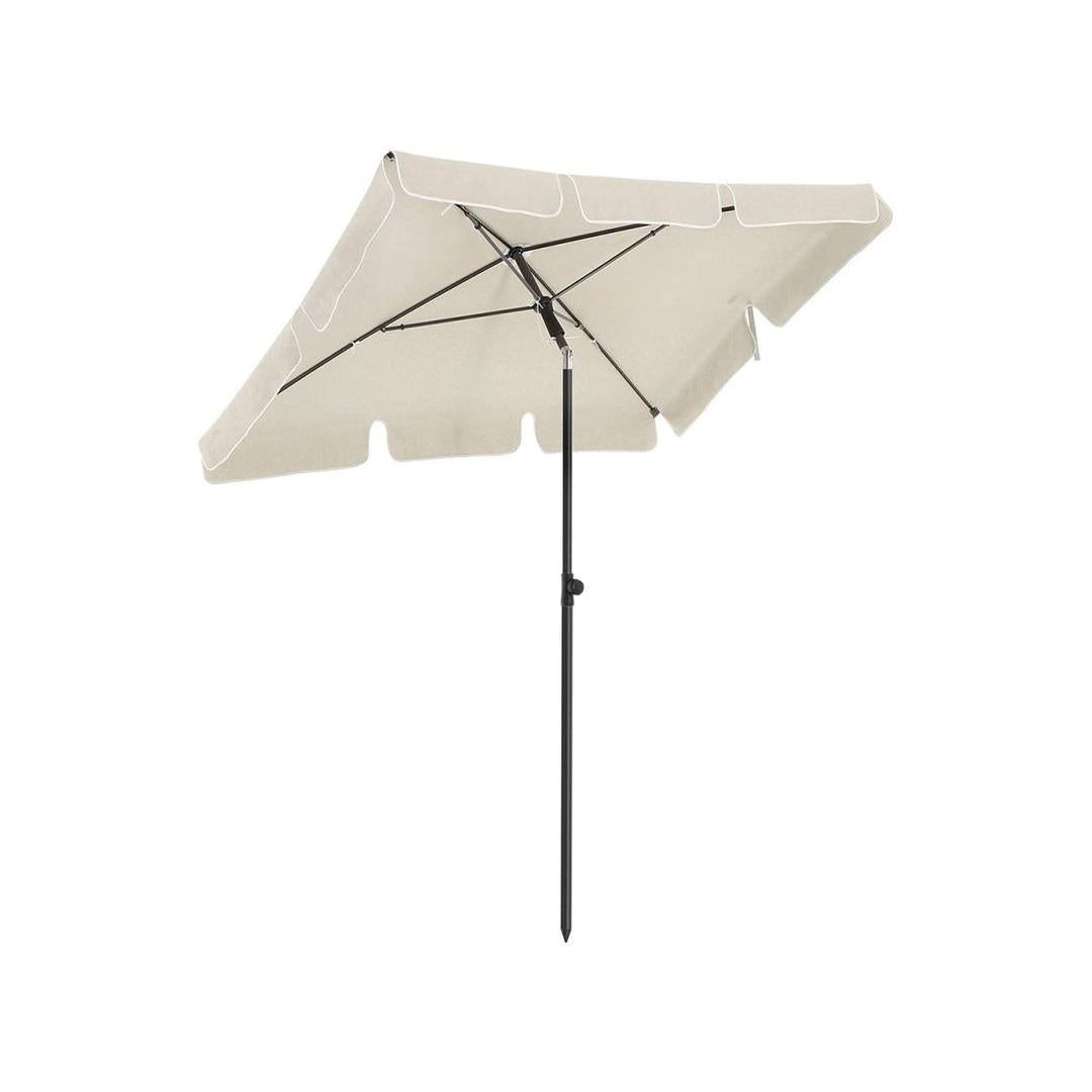 Rechthoekige parasol – kantelbaar en in hoogte verstelbaar – UPF 50+ UV-bescherming – 200x125, 230x150 of 180x125 cm