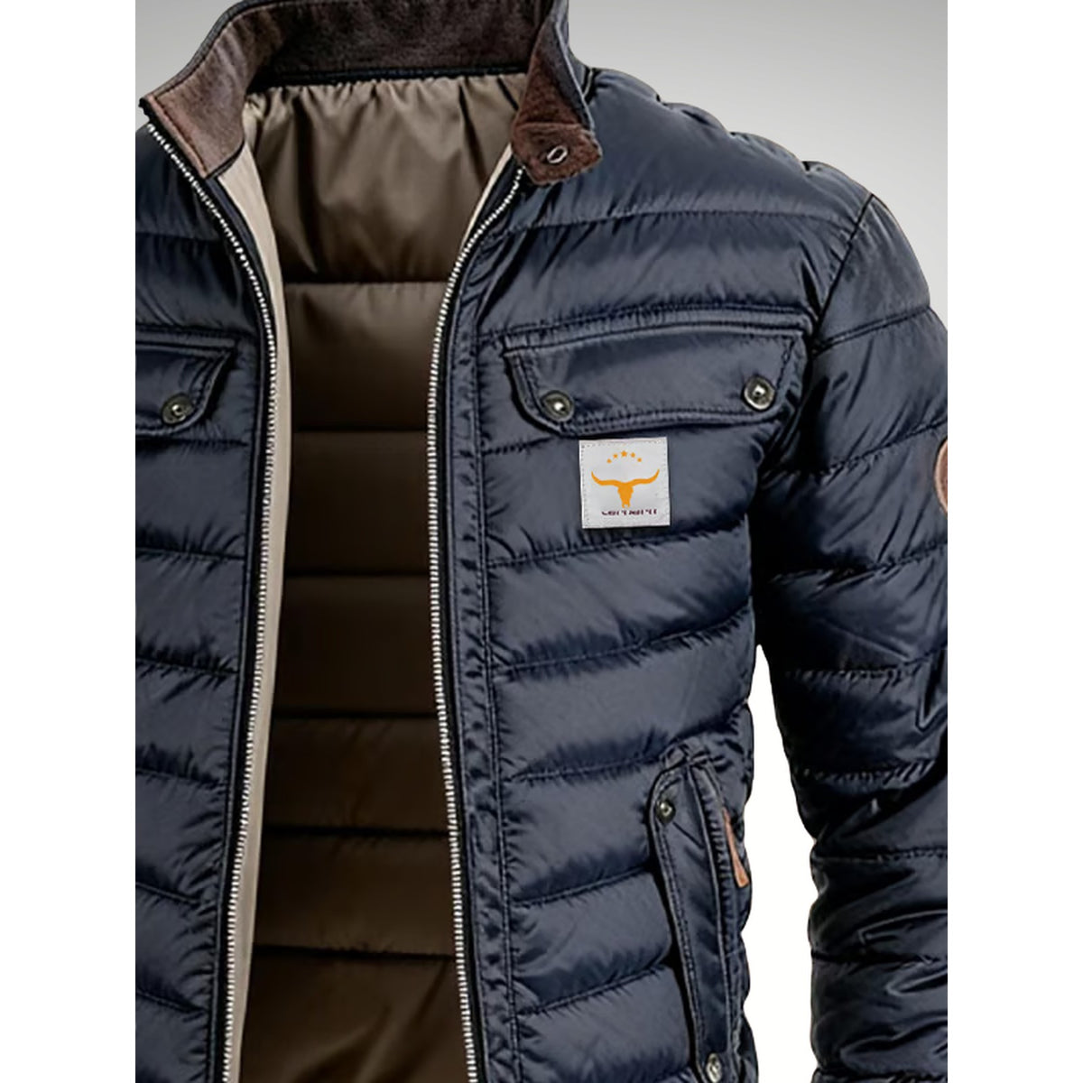 winterjas – detailfoto van de afwerking