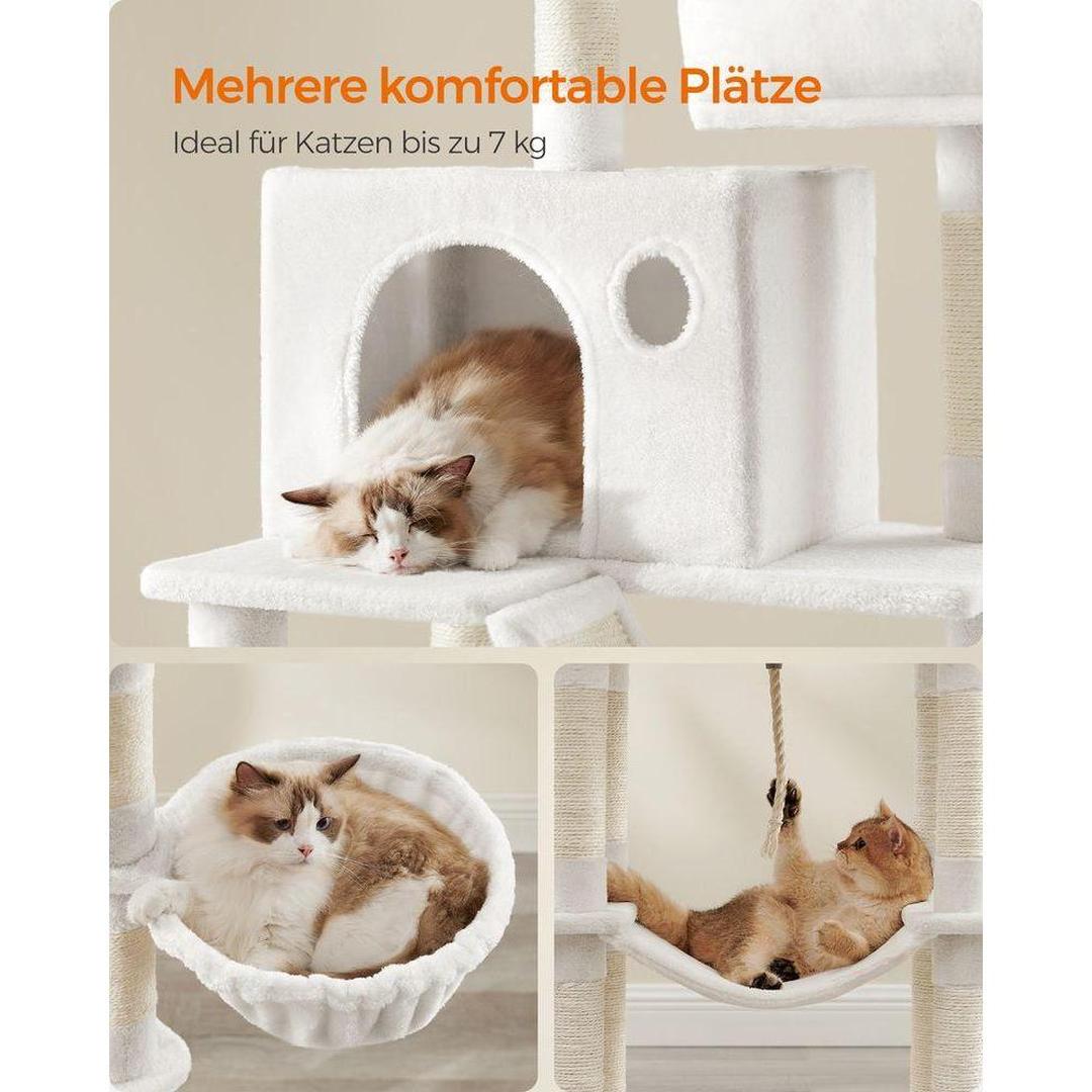 Krabpaal – 206 cm hoog – met ligplaatsen en speelzones voor katten