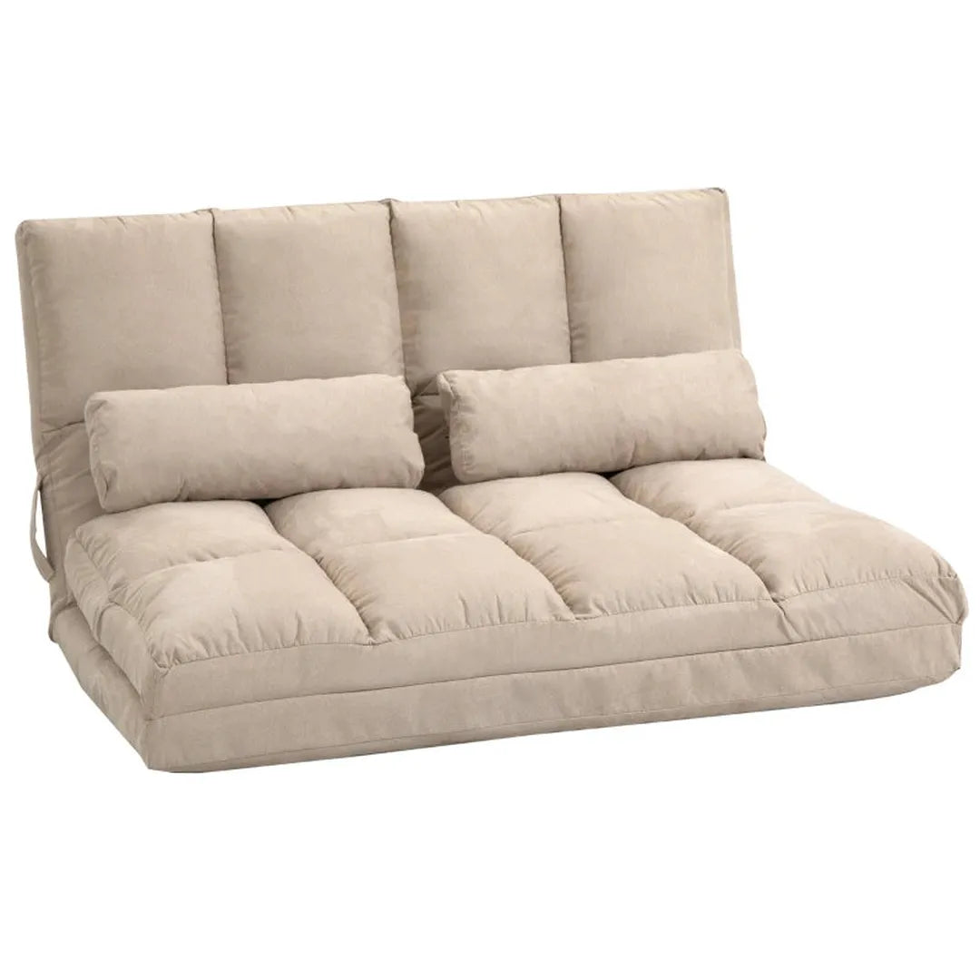 Slaapbank – Opvouwbaar Bodemsofa met Verstelbare Rugleuning – 102 x 73 x 60 cm – Blauw