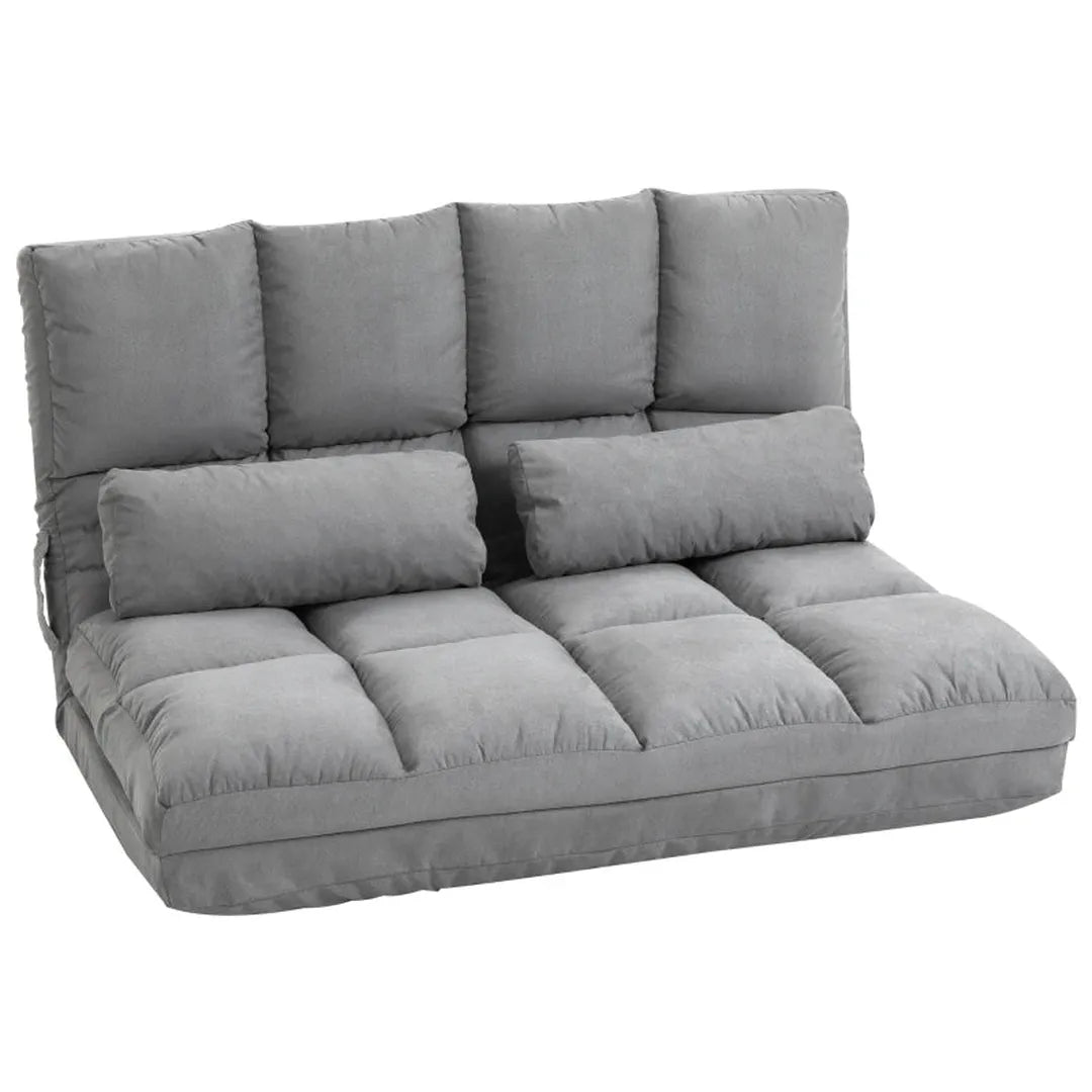 Slaapbank – Opvouwbaar Bodemsofa met Verstelbare Rugleuning – 102 x 73 x 60 cm – Blauw