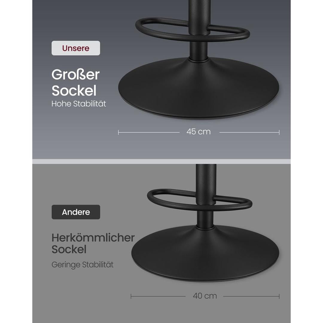 Set van 2 of 4 Luxe Barkrukken – Verstelbare Hoogte en 360° Draaibaar – Comfortabele Barstoelen voor Keuken of Eiland