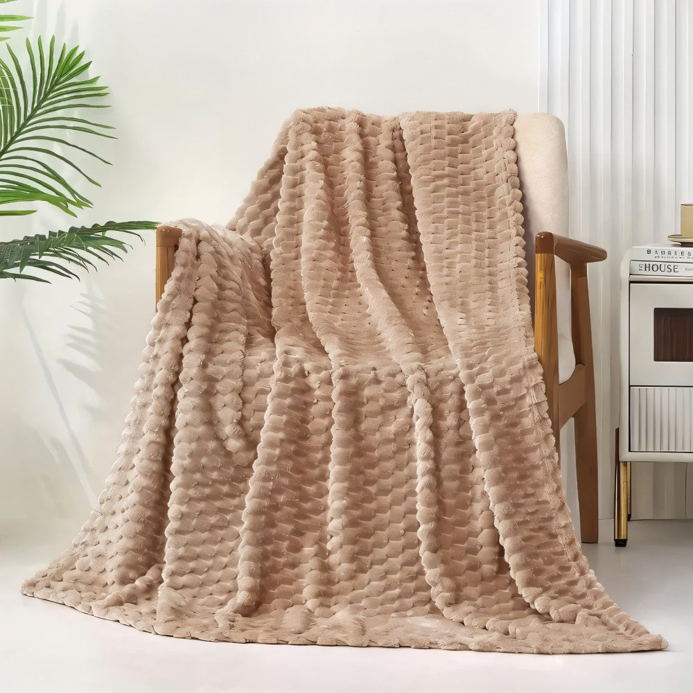 Meldra plaid van polyester – detail van de rand