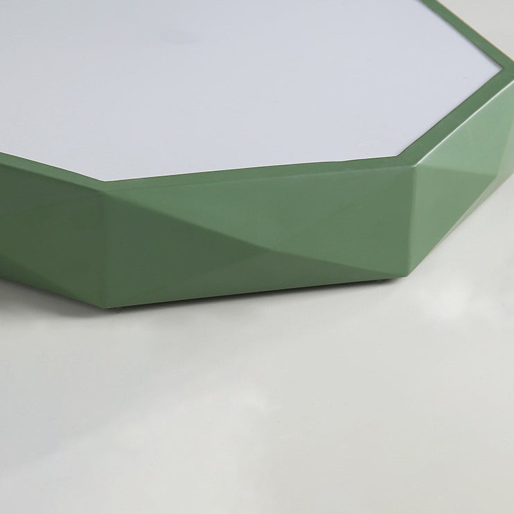 Nervik plafondlamp van ijzer, acryl – detailfoto van de afwerking