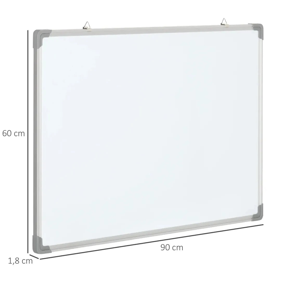 Whiteboard op standaard – magnetisch, draaibaar en verrijdbaar, inclusief markers en wisser, 120 × 90 cm