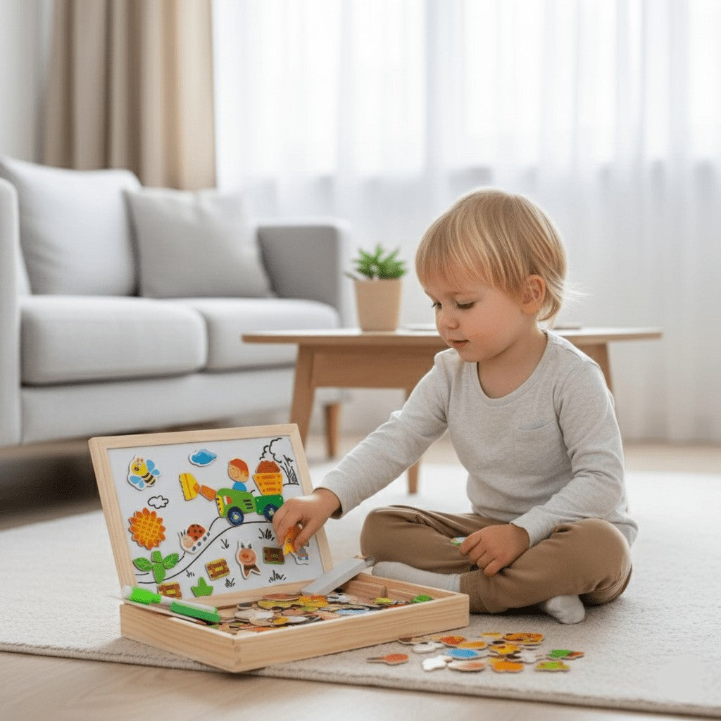 Nord2447 product in farm van hout – in een woonkamer