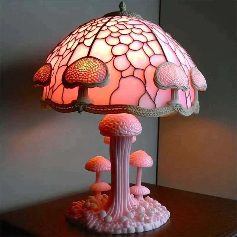 Nord2588 tafellamp van glas, resin, kunststof – in gebruik