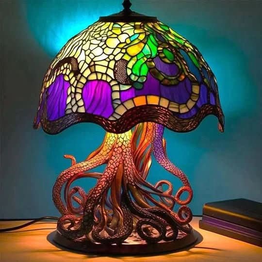 Nord2588 tafellamp van glas, resin, kunststof – van bovenaf gezien