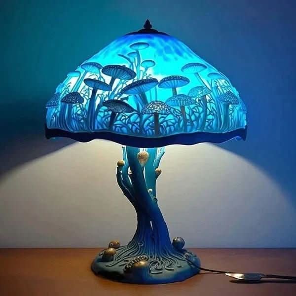 Nord2588 tafellamp van glas, resin, kunststof – geplaatst in een interieur