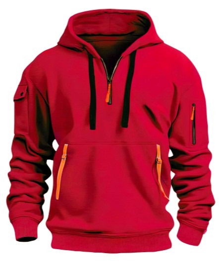 Nord3916 trui in rood van 100% polyester – vooraanzicht