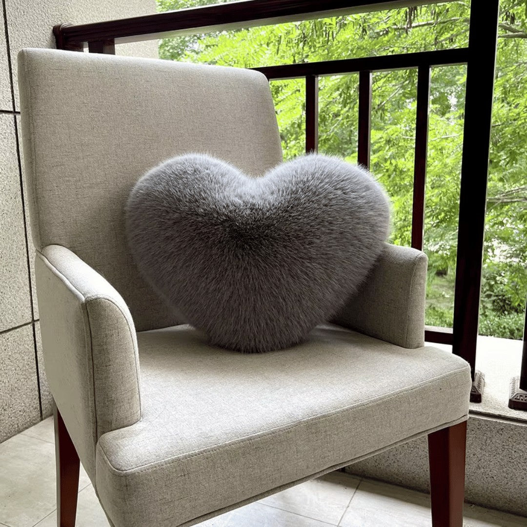 Nord3949 sierkussen van high-quality faux fur and soft katoen filling – detail van de rand