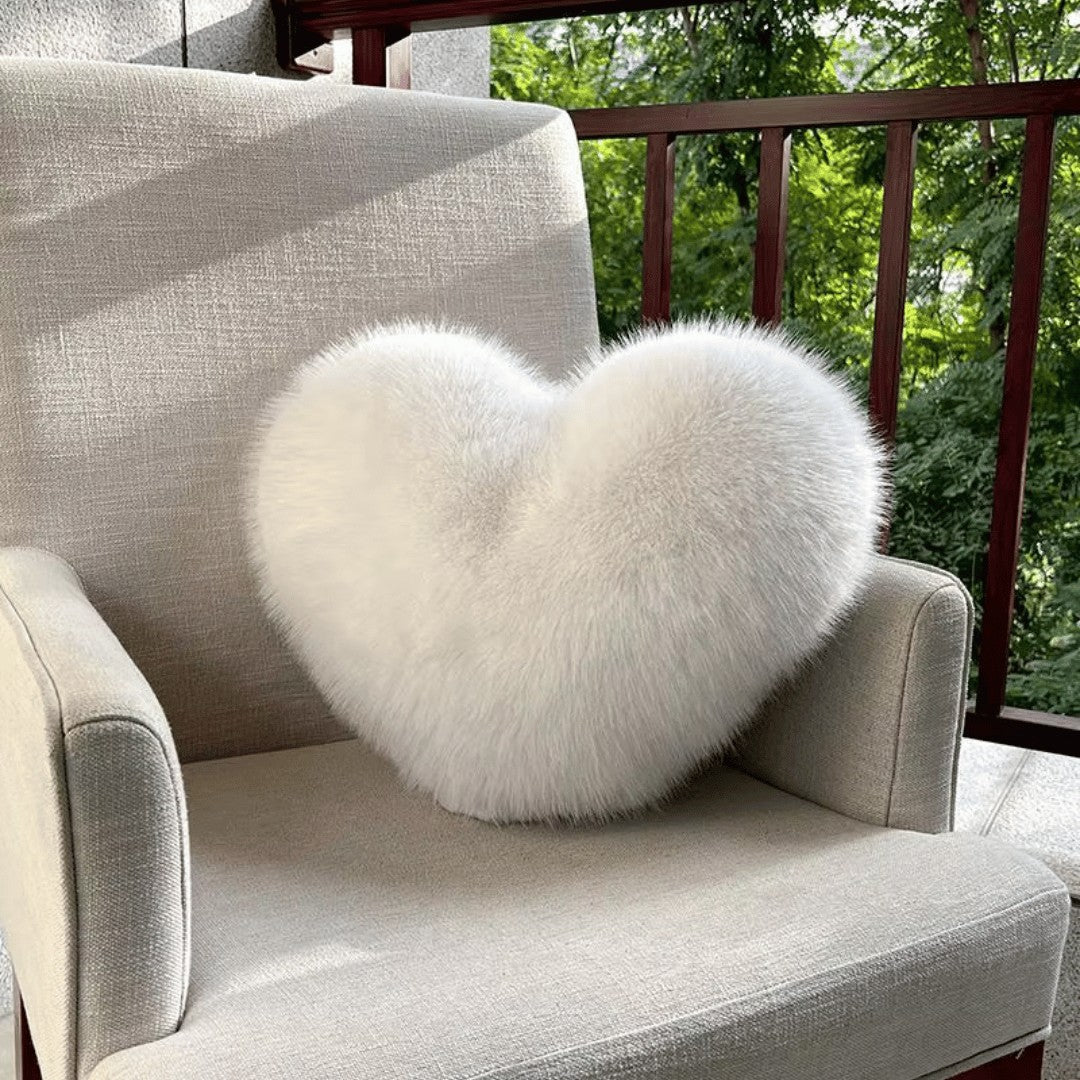 Nord3949 sierkussen van high-quality faux fur and soft katoen filling – van bovenaf gezien